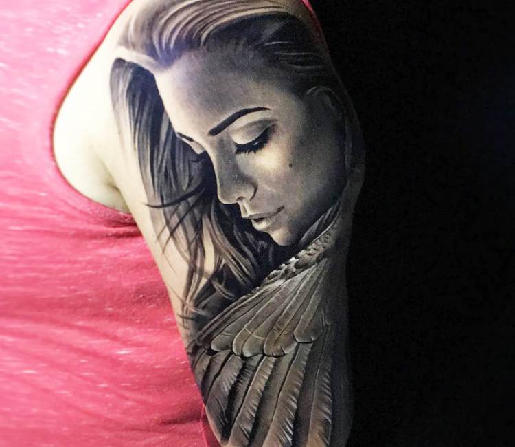 praying-baby-angel-tattoo | Tattoos For Women You Should Check Right Now