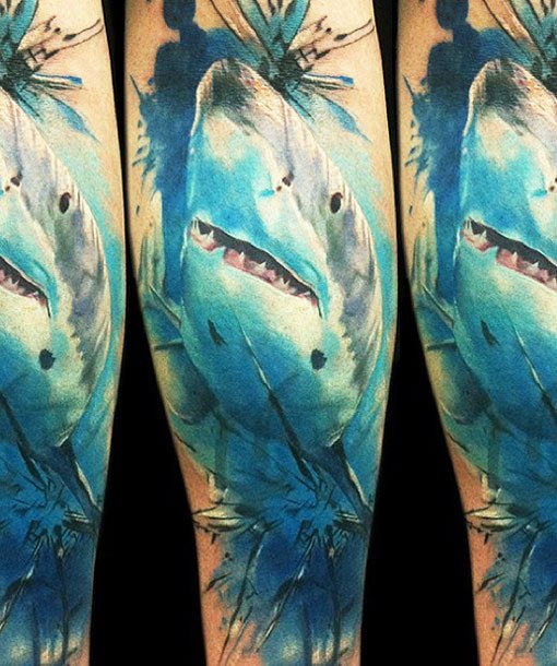 arm half sleeve tattoo shark｜TikTok Search