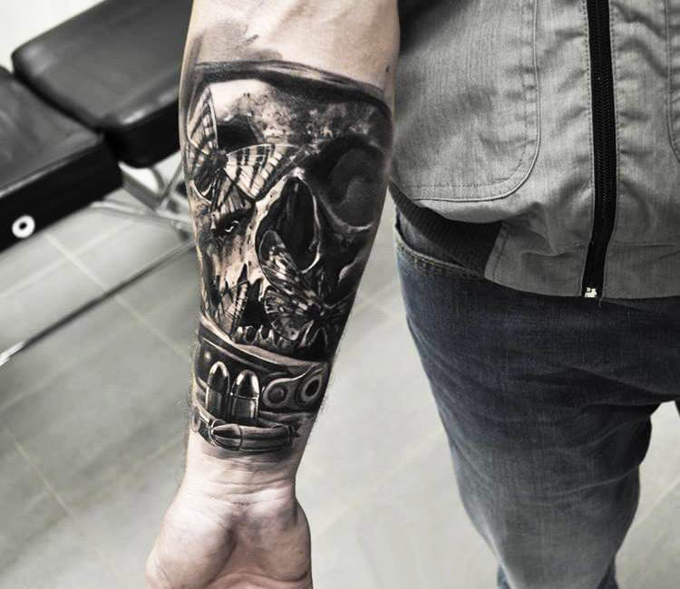 skull and snake forearm tattoo by Craigwright on DeviantArt