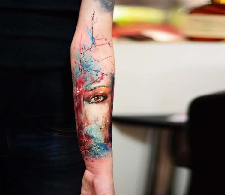  Abstract  Face  tattoo  by Jakub Zitka Tattoo  Post 22507