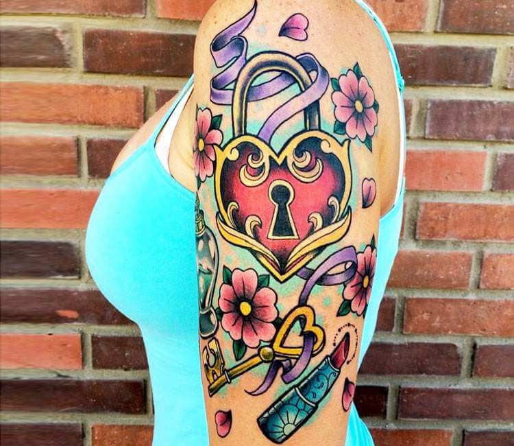 50 Inspiring Lock and Key Tattoos | Art and Design | Key tattoos, Key tattoo  designs, Locket tattoos