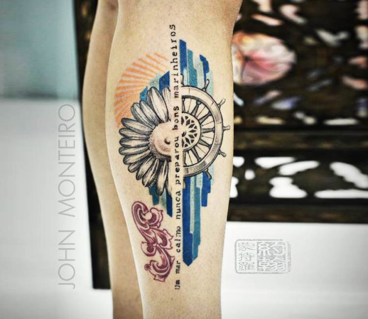 Old Steering Wheel tattoo by Hellyeah Tattoos - Best Tattoo Ideas Gallery