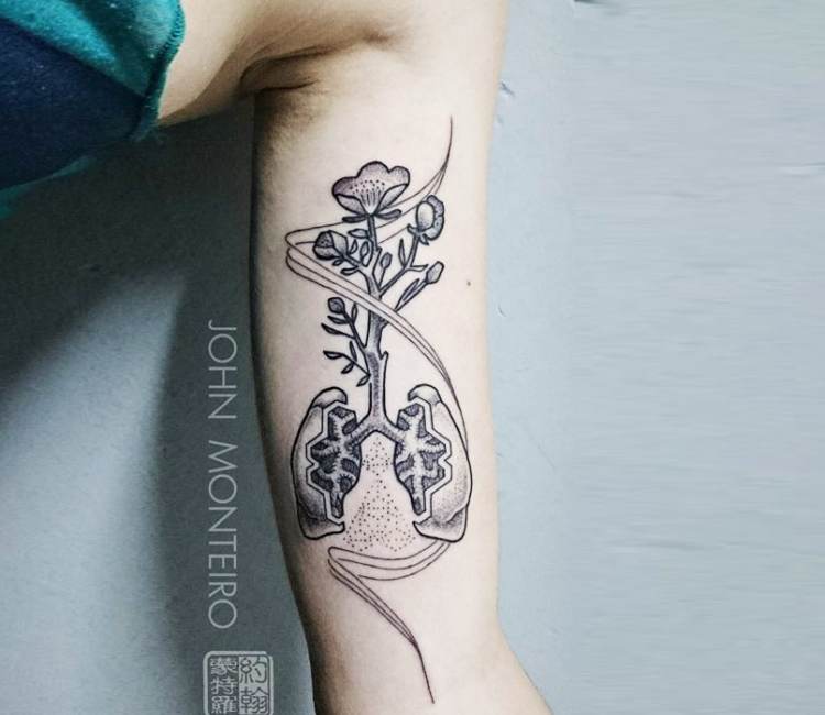Lung Flower tattoo by John Monteiro | Post 17505