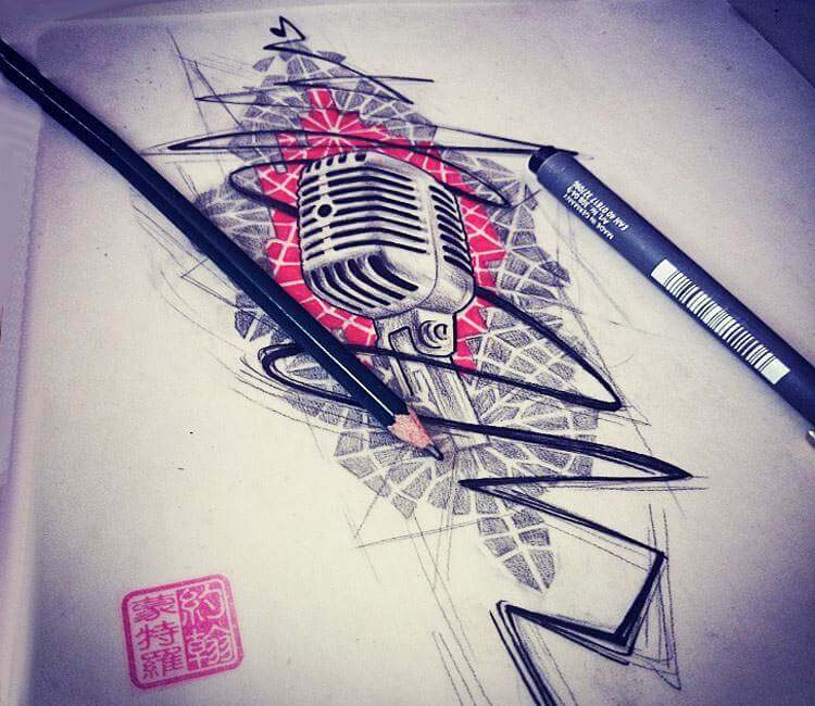 Microphone drawing by John Monteiro | Post 17470