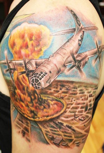 Designs | Tattoo with Stealth Bomber | Illustration or graphics contest