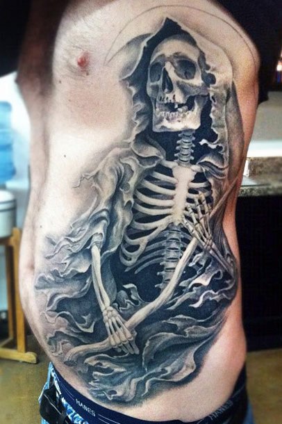 ribs skeleton tattoo