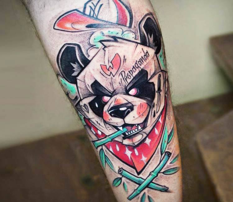 WuTang Clan Panda tattoo by Kati Berinkey  Post 17252