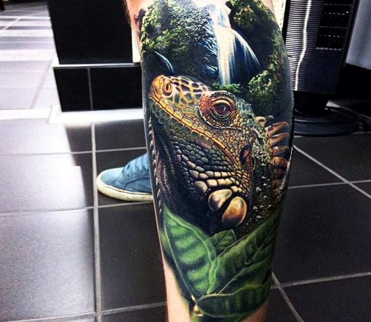 Iguana tattoo by Kegan Hawkins | Post 22939