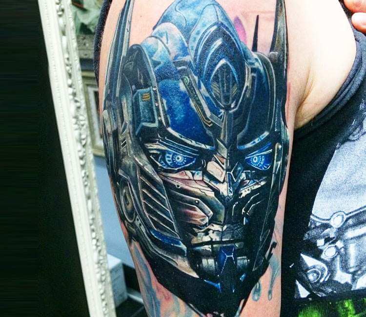 Optimus Prime tattoo by Kegan Hawkins