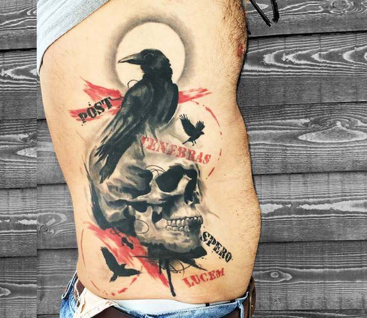 1256 Crow Skull Tattoo Images Stock Photos  Vectors  Shutterstock