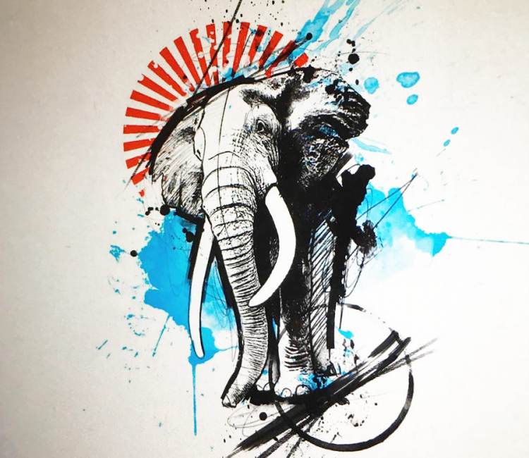 elephant tattoo drawing ideas - Clip Art Library
