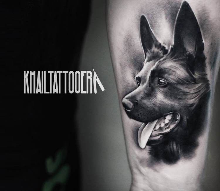 Black Dog Realistic tattoo by Andres Acosta  Best Tattoo Ideas Gallery