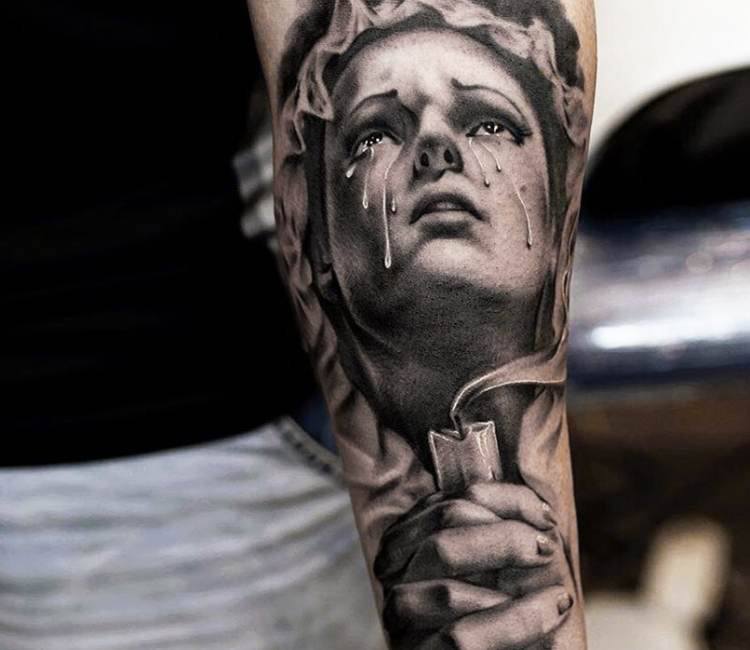 Black Cry tattoo by Khan Tattoo