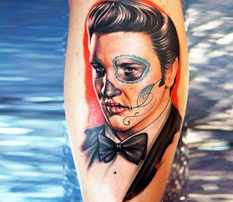 Elvis Presley - Muerte tattoo portrait idea by Khan Tattoo | Post 15237 | W...