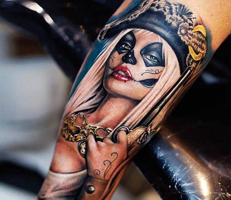 Seaport Tattoo  previously tattooed Pirate lady by jimmyjohnsontattoo  Hope everyone is staying safe at home Cant wait to see you guys again  tattoo ink boston bostontattoo art traditionaltattoo ladytattoo  piratetattoo pinup 