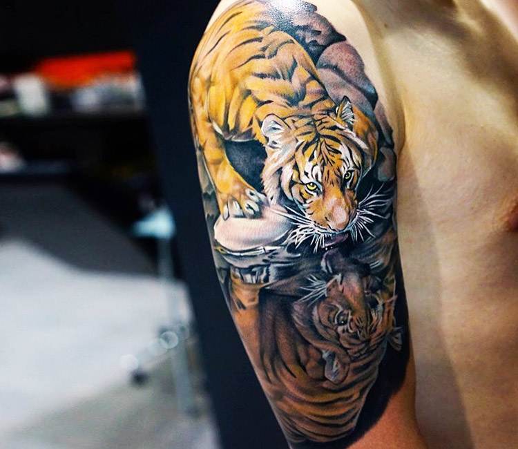 5,900+ Tiger Tattoo Stock Photos, Pictures & Royalty-Free Images - iStock | Tiger  tattoo vector, Old school tiger tattoo