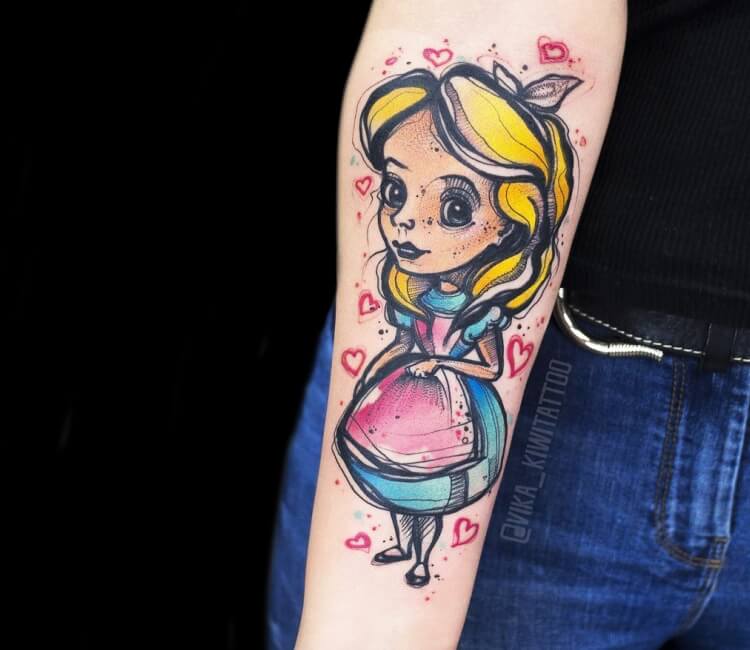 Alice in Wonderland tattoo by Kiwi Tattoo | Post 27732