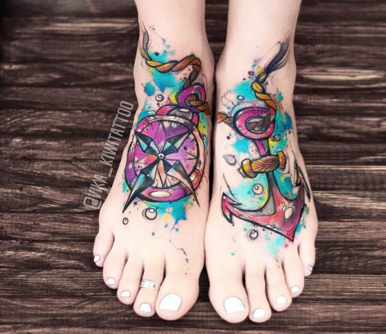 Anchor tattoo foot | Small anchor tattoos, Ankle tattoos for women, Small foot  tattoos