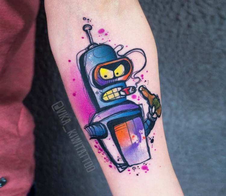 Fry Tattoo from Futurama Scooty Puff Jr