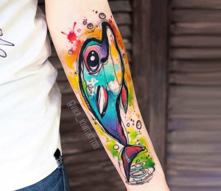 Watercolor Whale Temporary Tattoo – The Inkgenic