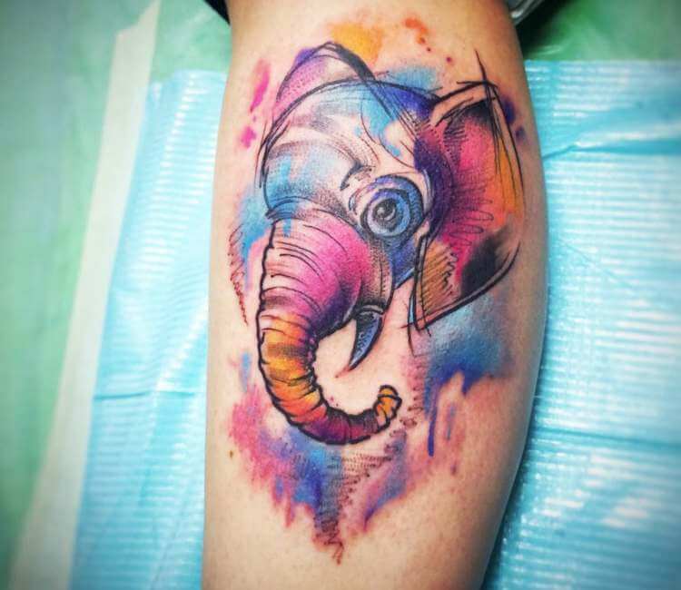 Elephant tattoo by Kiwi Tattoo | Post 22728