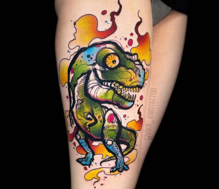John Révolté  on Twitter TRex skull with flowers  Cute  contemporary tattoo by dragink from New York STYNG  trex  trextattoo trextattoos flowertattoo flowertattoos floraltattoo  tattooedpeople tattooideas tattoodesigns 