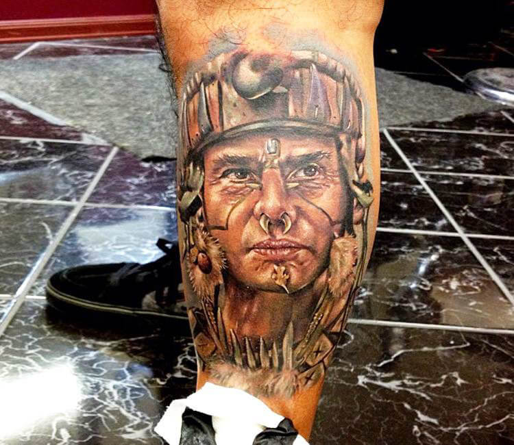 Apocalypto tattoo by Kris Busching