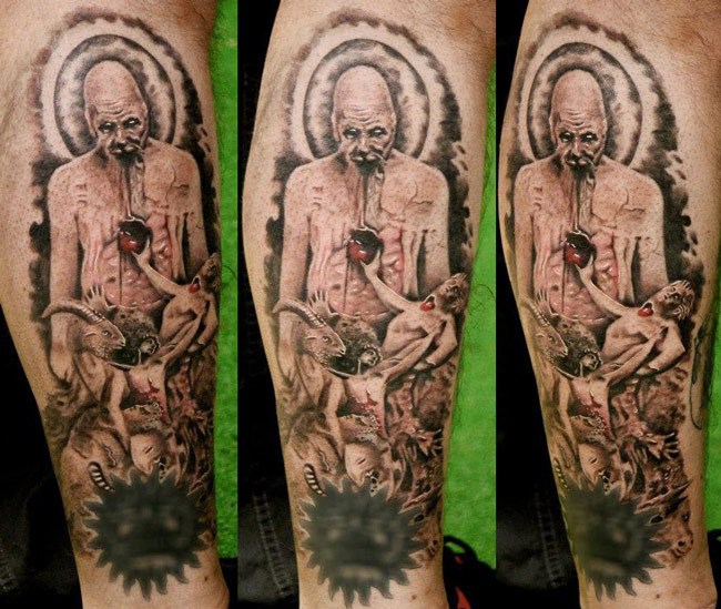 The drum tech for Cannibal Corpse got a new tattoo today  Imgur