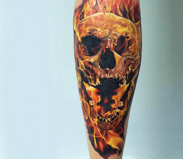 Skull Tattoo Drawing Death Skull Art Skeleton Santa Muerte Film Fire  transparent background PNG clipart  HiClipart
