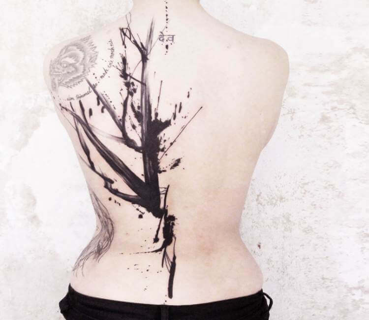Abstract tree tattoo by Lina Tattoo Art | Post 17964