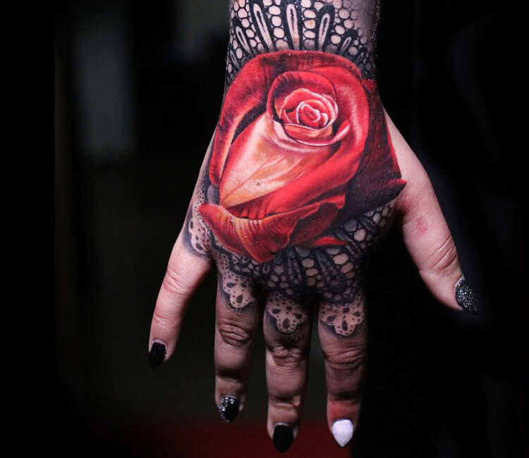30 Fantastic Blue Rose Tattoos On Hand  Tattoo Designs  TattoosBagcom