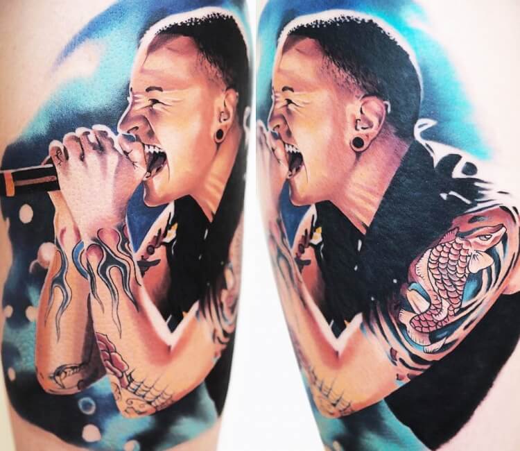 Linkin Park Tattoo......Memorial Tattoo ....Chester Bennington | Memorial  tattoo, Linkin park, Tattoos and piercings