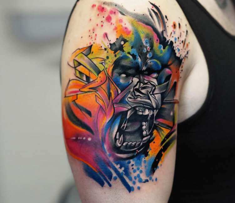 small gorilla tattoo