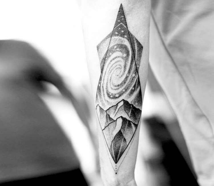 8 Inspiring Dotwork Galaxy Tattoos  Tattoodo