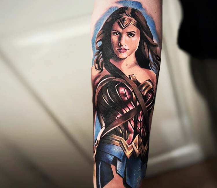 Tattoo tagged with wonder woman logo feminist small dc comics brand  little wonder woman minimalist tiny dc comics character inner forearm  logo other film and book fine line patriotic fictional character line