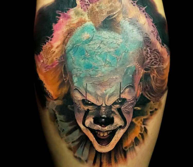 Pennywise clown tattoo by Luke Naylor Photo 23346