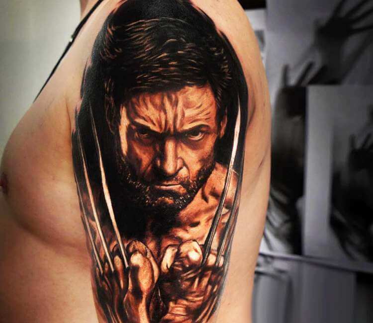 Vikingo  Tattoo Studio  Wolverine or Batman  guess tattoo guesswho  adivinaquien tattoos tatuaje cover batmantattoo wolverinetattoo  tatouage tattooed tattooart tatuajes tat coverup covertattoo  covertura legtattoo ink black 