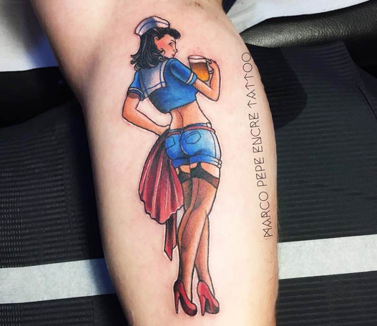 PinUp Girl tattoo by Marco Pepe | Photo 17818