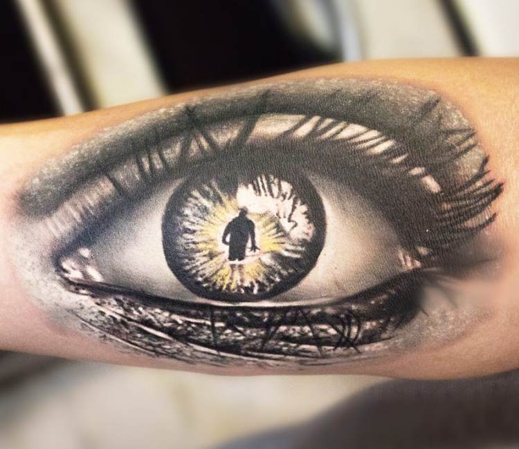 Realistic Animal Eye Tattoo inked by Black Poison Tattoos