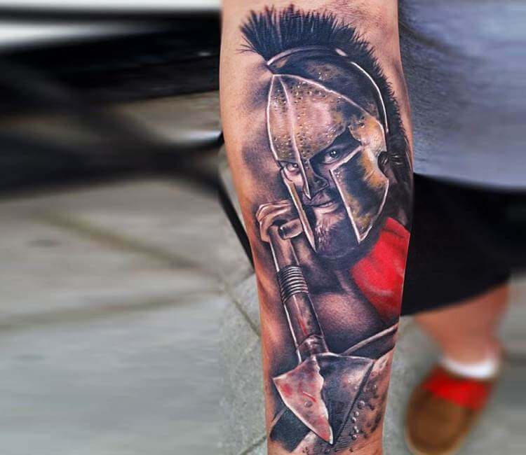 Spartan warrior tattoo by Steve Butcher | Photo 29185