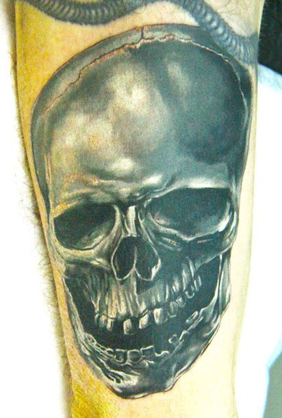 Skull tattoo by Mark Powell | Post 11035
