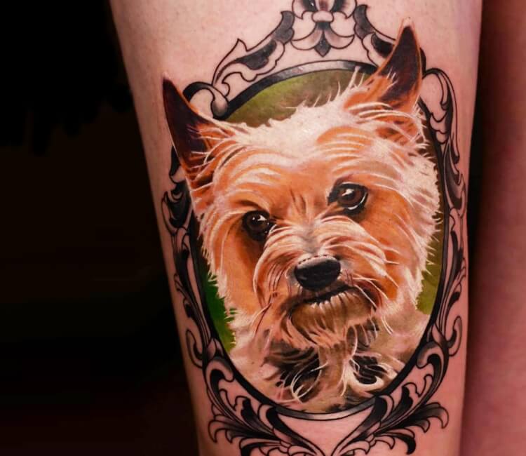 dog tattoo silhouette
