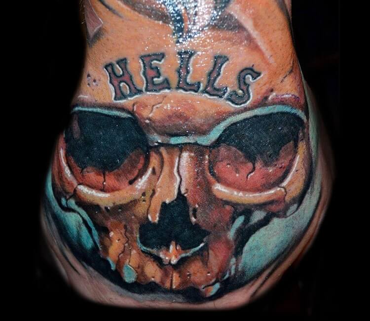 hells angels skull tattoos