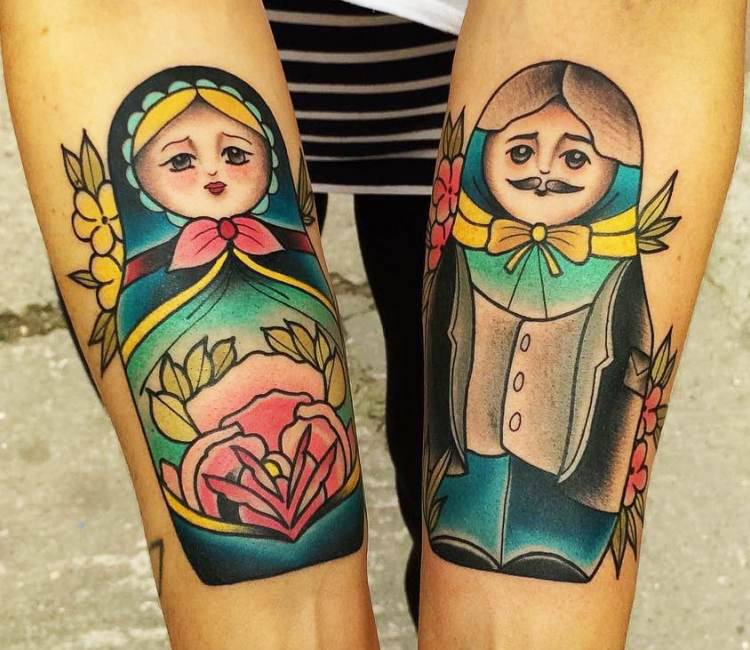 Tattoos by Chris Hold  MatryoshkaRussian nesting Doll for Richard at