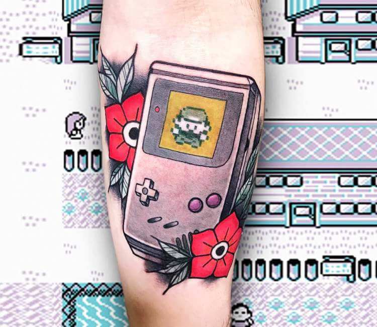 Gameboy Tattoo | Tattoos, Line work tattoo, Pokemon tattoo