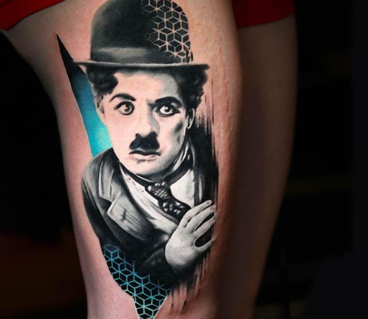 Charlie Chaplin tattoo by Bacanu Bogdan  Photo 21314