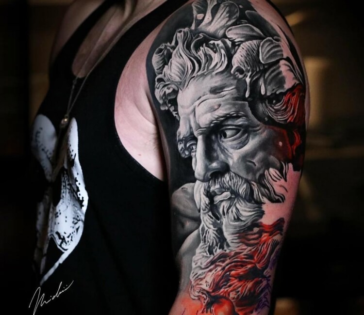 Embrace the Strength of the Sea with a Poseidon Tattoo from Chronic In   Chronic Ink