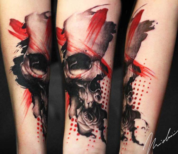 Pin by Kaynan Silva on Arlequina | Skull sleeve tattoos, Leg sleeve tattoo,  Evil skull tattoo