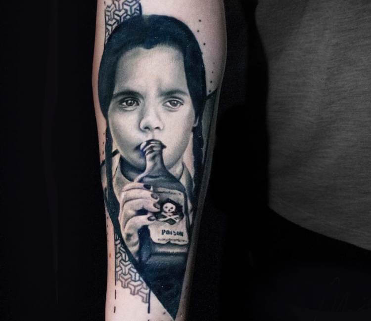 Buy Wednesday Addams Tattoo Art Print Online in India - Etsy