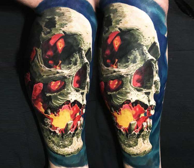 Skull tattoo by Michal Ledwig  Post 24452